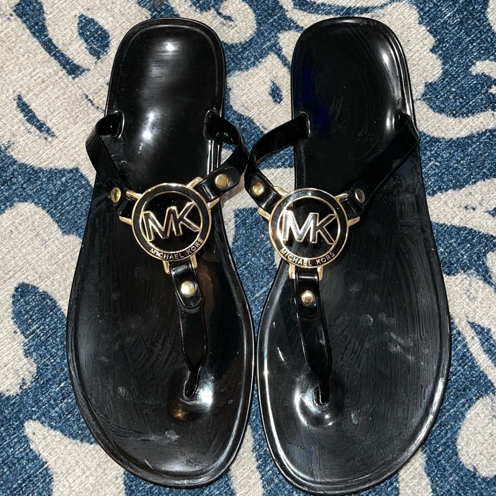 Michael Kors Black Jelly Sandsls- Good Condition